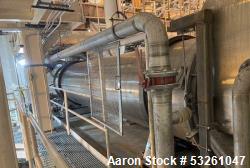 Used FMC Model EL-103 Stainless Steel Rotary Dryer – 4.5' Diameter x 20' Long Steam Heated Dryer