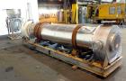 Used Bartlett-Snow Rotary Hot Air Dryer, 316 Stainless Steel. Rated approximate 1500 pounds an hour depending on product. Horizontal chamber 24