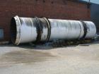 Used Standard Steel Hot Air Rotary Dryer. Approximately 8' diameter x 30' long, carbon steel. Internal flights with steam heater, dryer is rated for 25,000 lbs hour of sugar solvents, average tempera...