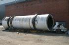 Used Standard Steel Hot Air Rotary Dryer. Approximately 8' diameter x 30' long, carbon steel. Internal flights with steam heater, dryer is rated for 25,000 lbs hour of sugar solvents, average tempera...