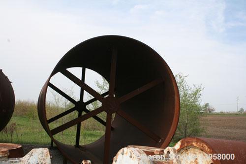 Used Rotary Kiln Shell, 12' diameter, in 4 pieces: 20', 30', 36' and 24' for a total length of 110'. Includes various kiln parts including trunions, girth gear and tire.