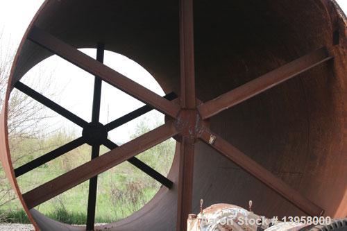 Used Rotary Kiln Shell, 12' diameter, in 4 pieces: 20', 30', 36' and 24' for a total length of 110'. Includes various kiln parts including trunions, girth gear and tire.