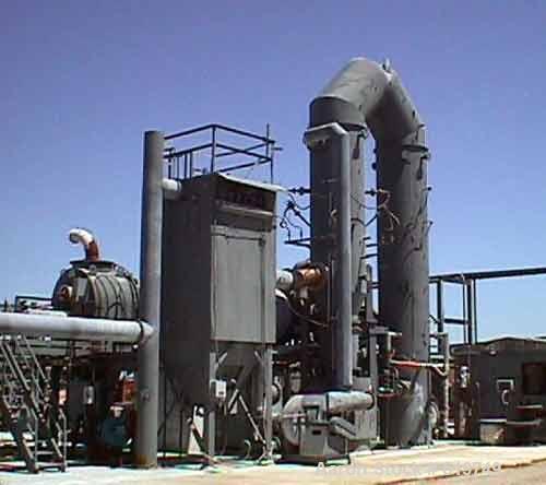USED: Rotary kiln, 4'6" diameter x 20' long, carbon steel. Uses include solid waste incineration or thermal ozidizer. Suitable for soil, wood chips, sawdust and most solids. Direct gas fired. Not use...