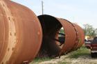 Used Rotary Kiln Shell, 12' diameter, in 4 pieces: 20', 30', 36' and 24' for a total length of 110'. Includes various kiln parts including trunions, girth gear and tire.