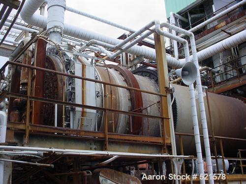 USED: Davenport rotary steam tube dryer, 9'6" diameter x 40' long.Shell 316L stainless steel, internal 317L stainless steel. Rated for250 psi @ 450 deg F. 1/4" pitch ft, counterflow. Built 1995.