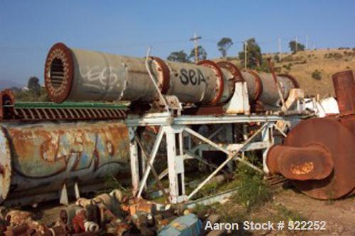 USED: Davenport rotary steam tube dryer, 30" diameter x 22' long. Dryer has stainless steel contact parts. Dryer has two rows of 2" diameter steam tubes. Each row has 24 tubes. Dryer is driven by a 1...