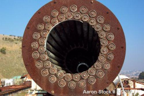USED: Davenport rotary steam tube dryer, 30" diameter x 22' long. Dryer has stainless steel contact parts. Dryer has two rows of 2" diameter steam tubes. Each row has 24 tubes. Dryer is driven by a 1...