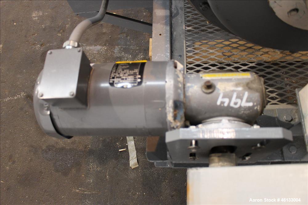 Used Hardinge Ruggles-Coles Pilot Plant Steam Tube Dryer. 304 Stainless steel 24" diameter x 128" long shell, insulated, chain driven by 1-1/2 hp, 208-230/460 volt, 1725 rpm motor attached to Reeves ...