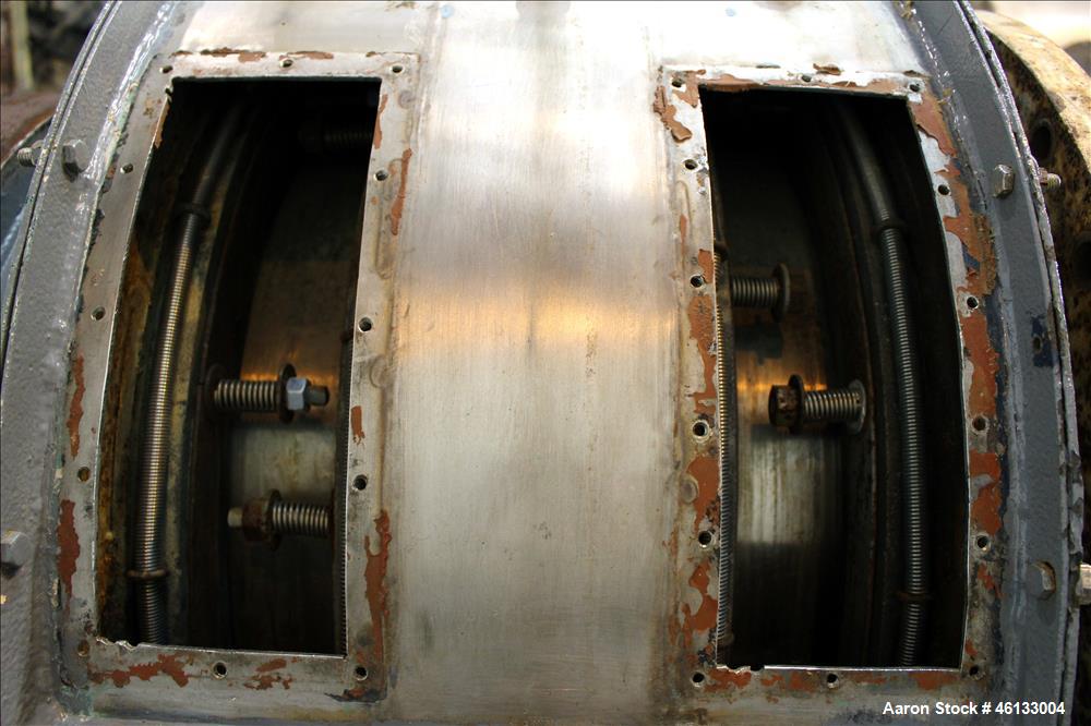 Used- Hardinge Ruggles-Coles Pilot Plant Steam Tube Dryer. 304 Stainless steel 24" diameter x 128" long shell, insulated, ch...