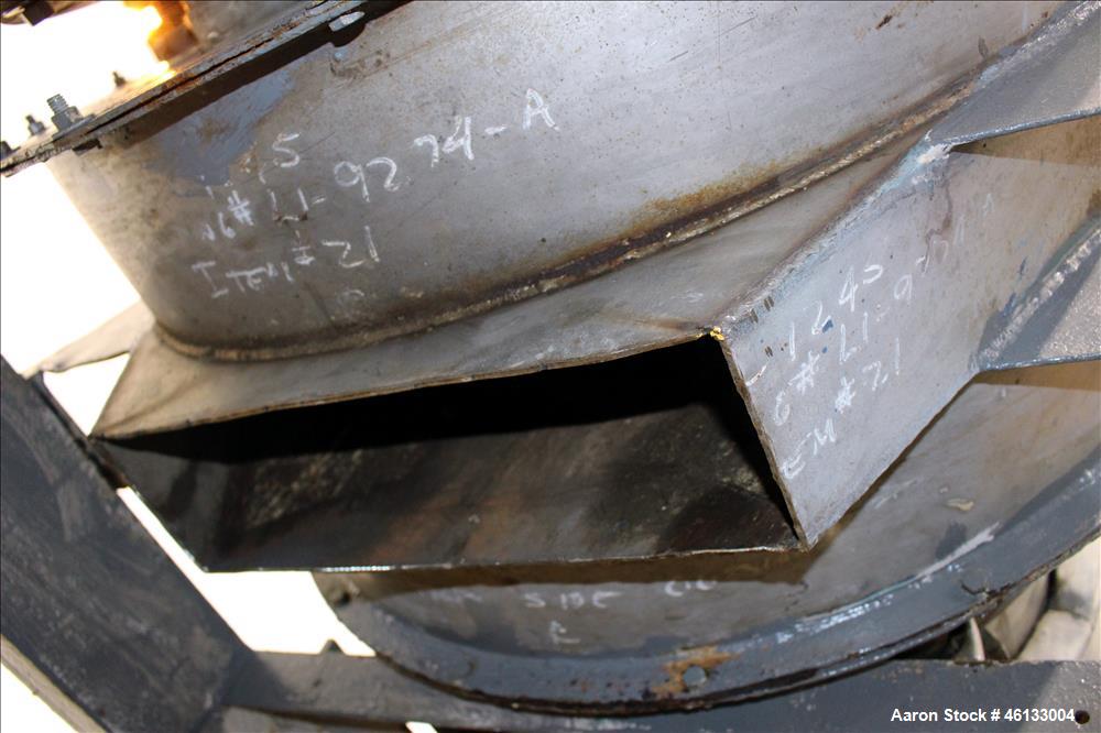 Used Hardinge Ruggles-Coles Pilot Plant Steam Tube Dryer. 304 Stainless steel 24" diameter x 128" long shell, insulated, chain driven by 1-1/2 hp, 208-230/460 volt, 1725 rpm motor attached to Reeves ...