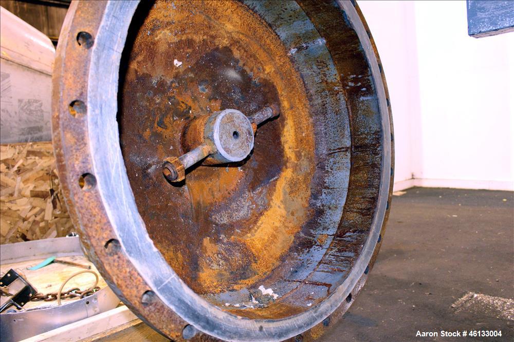 Used Hardinge Ruggles-Coles Pilot Plant Steam Tube Dryer. 304 Stainless steel 24" diameter x 128" long shell, insulated, chain driven by 1-1/2 hp, 208-230/460 volt, 1725 rpm motor attached to Reeves ...