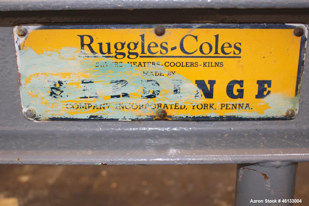 Used Hardinge Ruggles-Coles Pilot Plant Steam Tube Dryer. 304 Stainless steel 24" diameter x 128" long shell, insulated, chain driven by 1-1/2 hp, 208-230/460 volt, 1725 rpm motor attached to Reeves ...