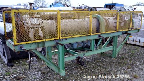 Used Tsukishima Kikai Rotary Steam Tube Dryer, Model Labo-Test, 304 Stainless Steel. Tube approximate 270 mm (10.6’’) diameter x 3000 mm (118") long, with (10) 1" diameter x 120" long tubes, approxim...