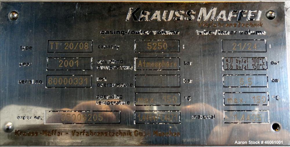 Used Krauss Maffei Tray Dryer, Type TT 20708