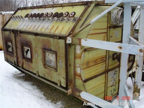 USED: Krause Maffei model TTB20/16 tray dryer. Stainless steel trays, agitator arms and internal hsg (similar to Wyssmont). In this dryer trays are fixed and agitator arm moves product from tray to t...