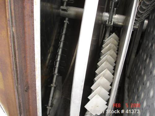 USED: Krause Maffei model TTB20/16 tray dryer. Stainless steel trays, agitator arms and internal hsg (similar to Wyssmont). In this dryer trays are fixed and agitator arm moves product from tray to t...