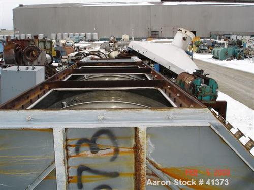 USED: Krause Maffei model TTB20/16 tray dryer. Stainless steel trays, agitator arms and internal hsg (similar to Wyssmont). In this dryer trays are fixed and agitator arm moves product from tray to t...