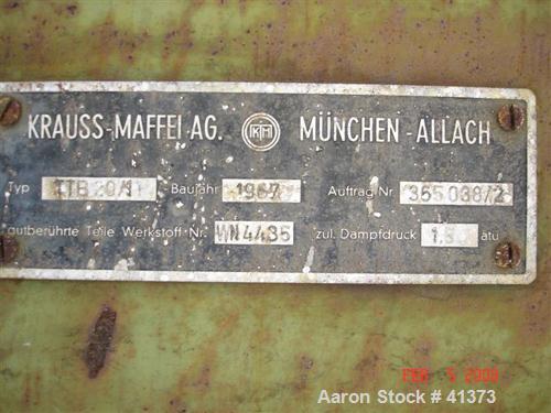 USED: Krause Maffei model TTB20/16 tray dryer. Stainless steel trays, agitator arms and internal hsg (similar to Wyssmont). In this dryer trays are fixed and agitator arm moves product from tray to t...