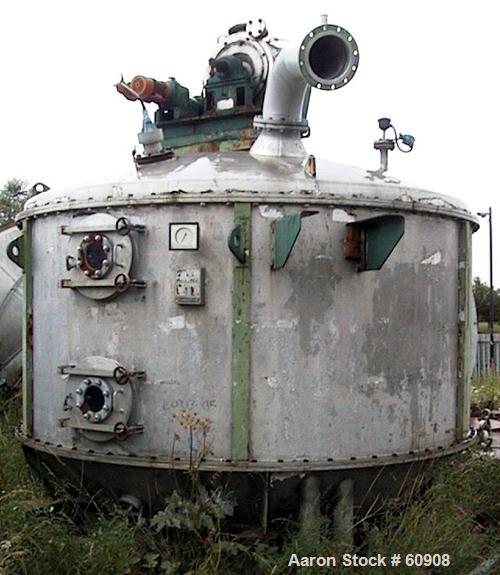 USED: Krauss Maffei plate type cascade dryer, model VTT27/8. (2700 mm diameter. plates 8 off suitable for vacuum.) Built 1980. Krauss #3505. Capacity 23,600 liters. Internal 3 bar working pressure. 6...