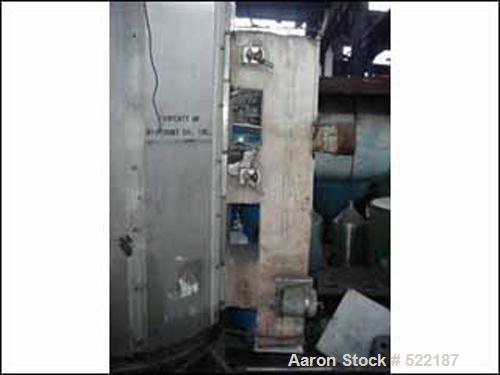 USED: Wyssmont turbo tray dryer, model K20, all type 304 stainlesssteel construction. (20) 36" diameter trays with adjustable wipers,4' outside diameter, complete with hot air manifold with changer,m...