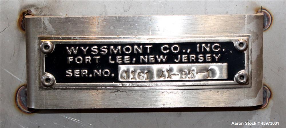 Used Wyssmont Turbo-Dryer, Model L-18, 304 Stainless Steel