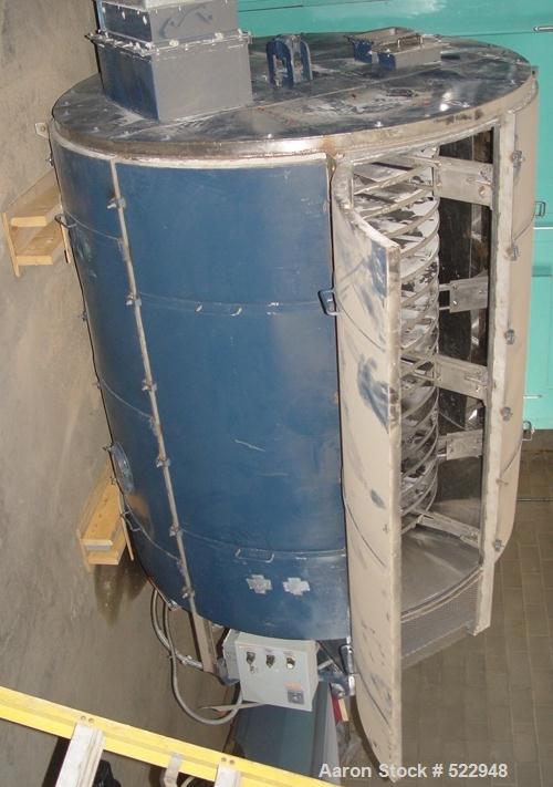 USED: Wyssmont stainless steel turbo dryer, model L-18. Dryer has 18circular stainless steel drying shelves. All dryer internal materialand gas contact parts are stainless steel. Complete with variab...