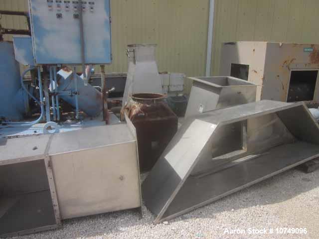 Used- Wyssmont Turbo Tray Dryer, Model O-16. Stainless steel construction. Dust collector sized for a design maximum air flo...