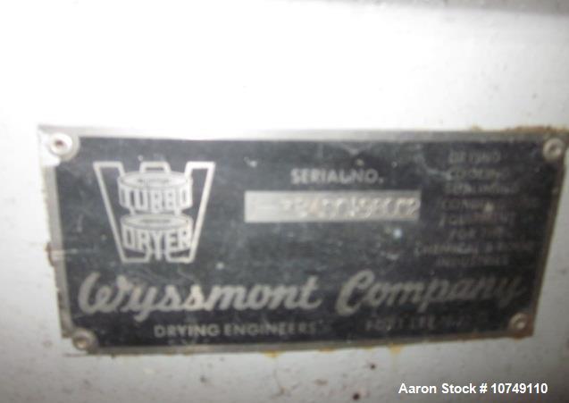 Used- Wyssmont Turbo Tray Dryer, Model O-16