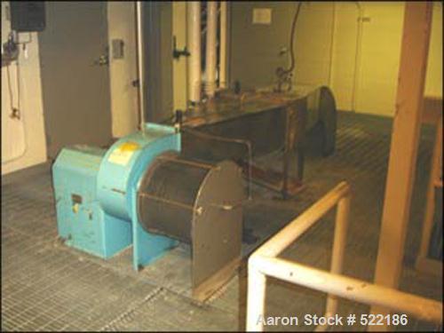 USED: Wyssmont turbo dryer, model OE19/20, stainless steel construction. (19) total trays with (16) heated, (3) cooled, 8'diameter trays, steam heated hot zone with blower, water cooledcooling zone w...