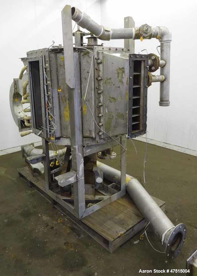 Used Wyssmont Style Rotary Tray Dryer, 304 Stainless Steel.