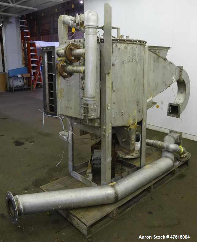 Used Wyssmont Style Rotary Tray Dryer, 304 Stainless Steel.