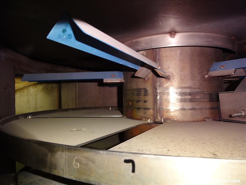Used Wyssmont Style Rotary Tray Dryer, 304 Stainless Steel.
