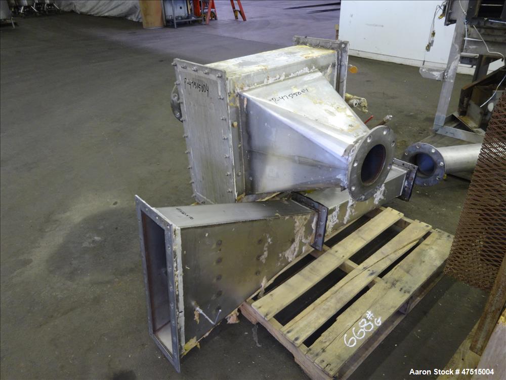 Used Wyssmont Style Rotary Tray Dryer, 304 Stainless Steel.