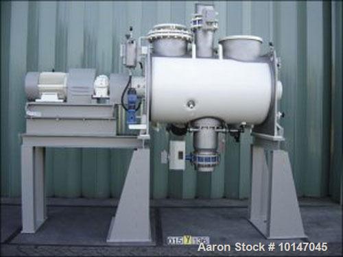 Unused-Lodige VT-1200/2MZ ??? Dryer, stainless steel (1.4571), capacity 42.4 cubic feet (1200 liter). Trough sizes: diameter 3.4' x 5.6' (950 x 1690 mm); top inlet (2) 11.2" (585 mm) diameter and (1)...