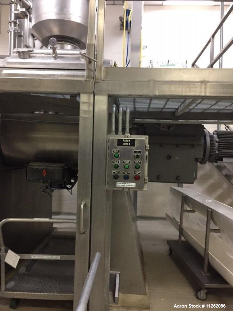 Used Aaron Process Vacuum Dryer with Cored Shaft