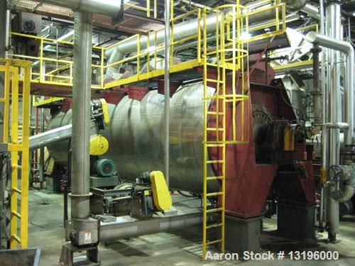 Used Atlas Stord Rotary Vacuum Dryer, Rota Channel Model RCD2564.  64 discs, rotor speed 8.6 rpm, ASME code stamped, 145 psig maximum working pressure, available heating surface of 5,500 square feet....