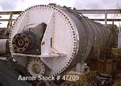 Used Bepex Continuous Solidaire Dryer, Model SJS-88-50, 304 Stainless Steel. 88" diameter x 50' long. Internal rated 30 psi/FV at 350 deg.f.. Cross section area 25 square feet. Dimple jacket 75 psi/F...