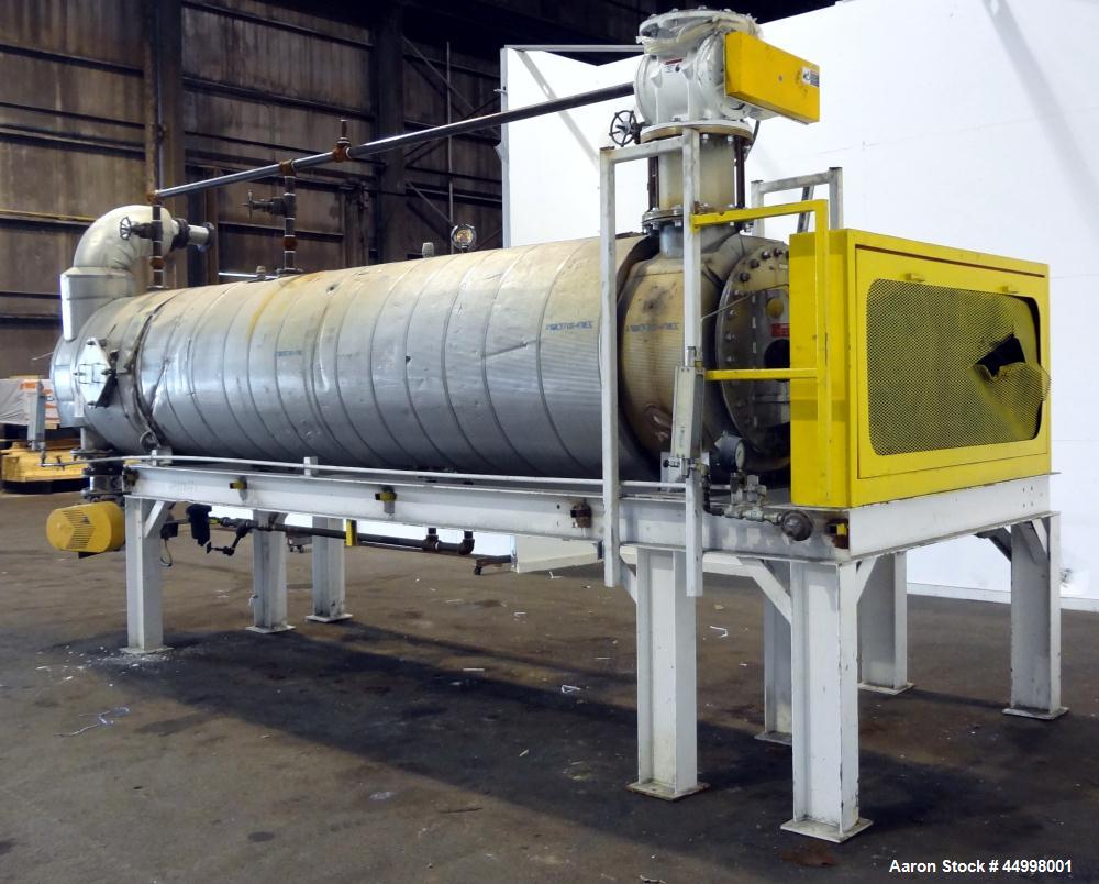 Used Hosokawa Bepex Continuous Solidaire Dryer, Model SJS30-16, 316 Stainless Steel. 30" Diameter x 16" long horizontal chamber. Internal rated 5psi at 50 to 400 degrees F, 304 stainless steel jacket...