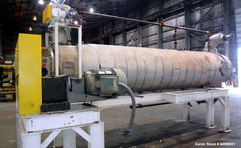 Used Hosokawa Bepex Continuous Solidaire Dryer, Model SJS30-16, 316 Stainless Steel. 30" Diameter x 16" long horizontal chamber. Internal rated 5psi at 50 to 400 degrees F, 304 stainless steel jacket...