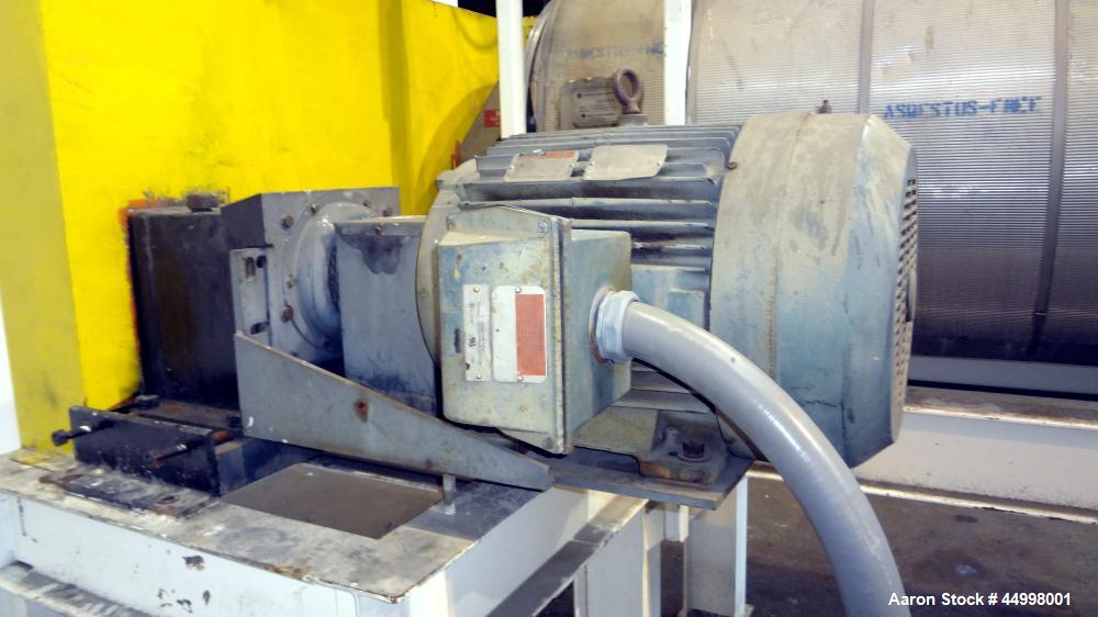 Used Hosokawa Bepex Continuous Solidaire Dryer, Model SJS30-16, 316 Stainless Steel. 30" Diameter x 16" long horizontal chamber. Internal rated 5psi at 50 to 400 degrees F, 304 stainless steel jacket...