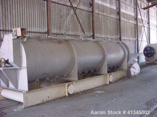 Used-Bepex Thermascrew Dryer, Model TL-60. 90 Cubic feet, indirect heat, hollow screw, jacketed body trough, 2 hp TEFC, 3 ph...