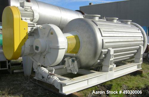 Used Buss Rotary Vacuum Dryer, Type S6300, 316 Stainless Steel Product Contact Area. 304 stainless channel jacket. 293 cubic feet (8300 liter) total capacity, 211 cubic feet (6300 liter) working capa...