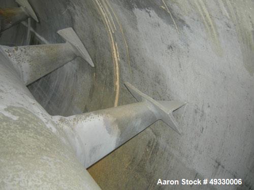 Used Buss Rotary Vacuum Dryer, Type S6300, 316 Stainless Steel Product Contact Area. 304 stainless channel jacket. 293 cubic feet (8300 liter) total capacity, 211 cubic feet (6300 liter) working capa...