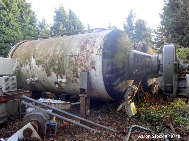 Used Buss Paddle Vacuum Dryer, Approximate 275 Cubic Feet Working Capacity