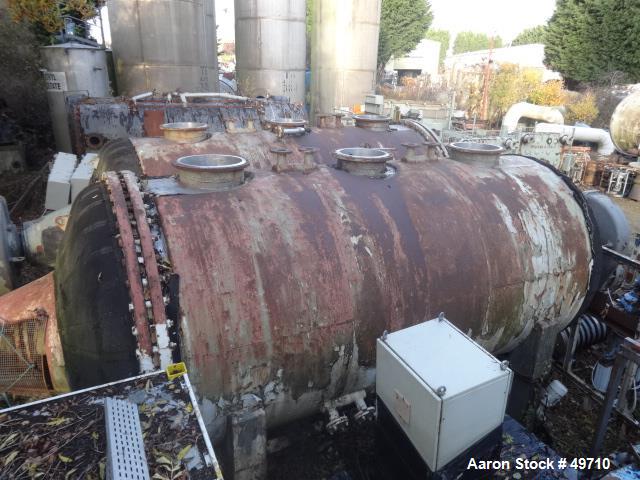 Used Buss Paddle Vacuum Dryer, Approximate 275 Cubic Feet Working Capacity