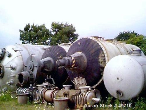 Used Buss Paddle Vacuum Dryer, Approximate 275 Cubic Feet Working Capacity