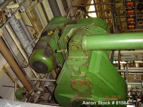 USED: Buss rotary vacuum dryer, 141 cu ft (4000 liter). Material of construction is stainless steel on product contact parts. 52" diameter x 128" straight side (1320mm diameter x 3250mm straight side...