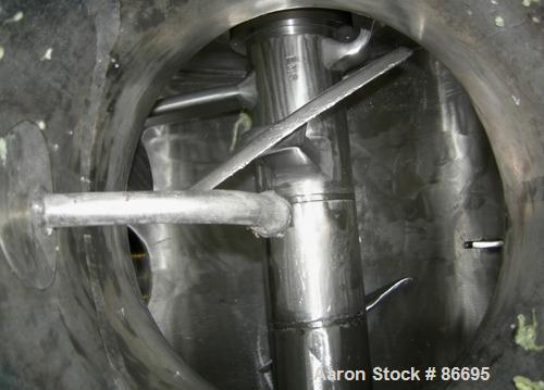 Used Stainless Steel Draiswerke Turbulent Plow Mixer/Reactor, Type TR-100/ZSM
