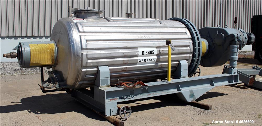 Used Giovanola Rotary Vacuum Dryer, (4000 Liter) 141 cubic foot.