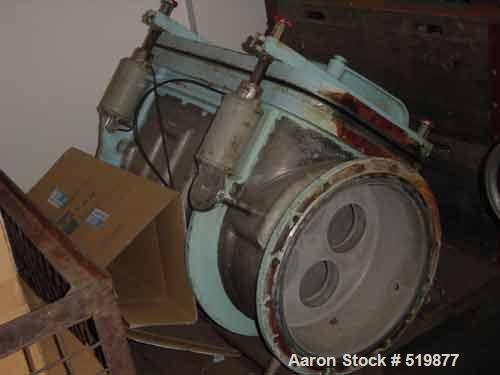 USED: Giovanola rotary vacuum dryer (2500 liter) 88.3 cu ft workingcapacity, 316 stainless steel (V4A), horizontal. 49.2" diameter x7'8" straight side (1260mm diameter x 2395mm straight side). Dished...